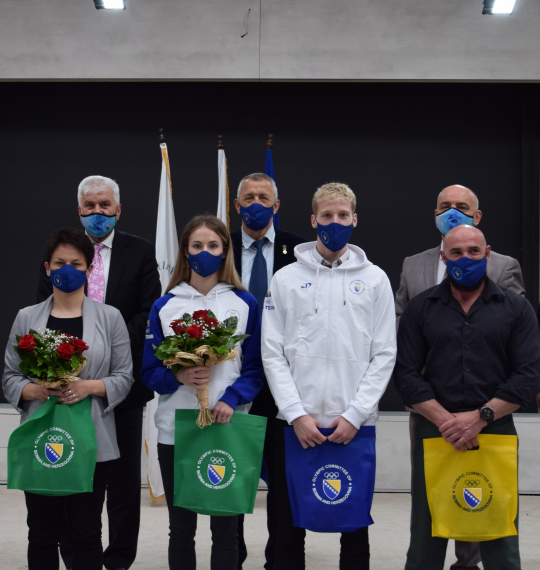 Marija Štetić and Nedžad Husić received a prize from the NOC BIH