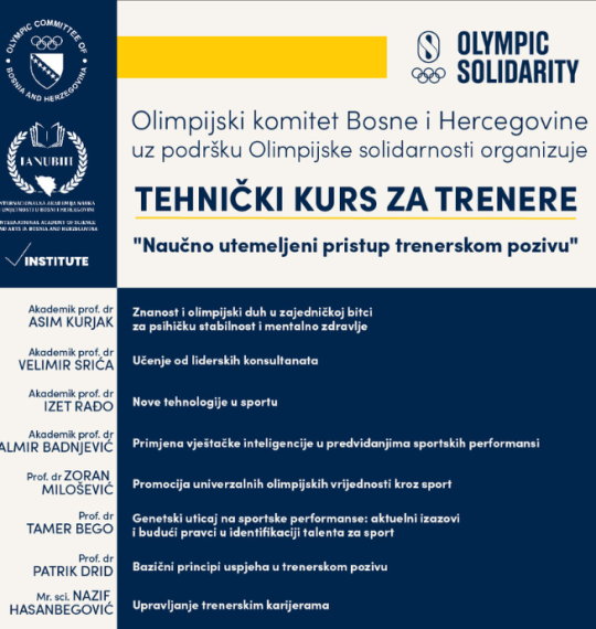 NAJAVA PREDAVAČA | Naučno utemeljeni pristup trenerskom pozivu