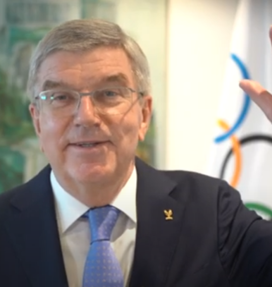 The President of the IOC, Dr. Thomas Bach, sent a congratulatory message