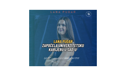 Lada Pudar započela univerzitetsku karijeru u SAD-u